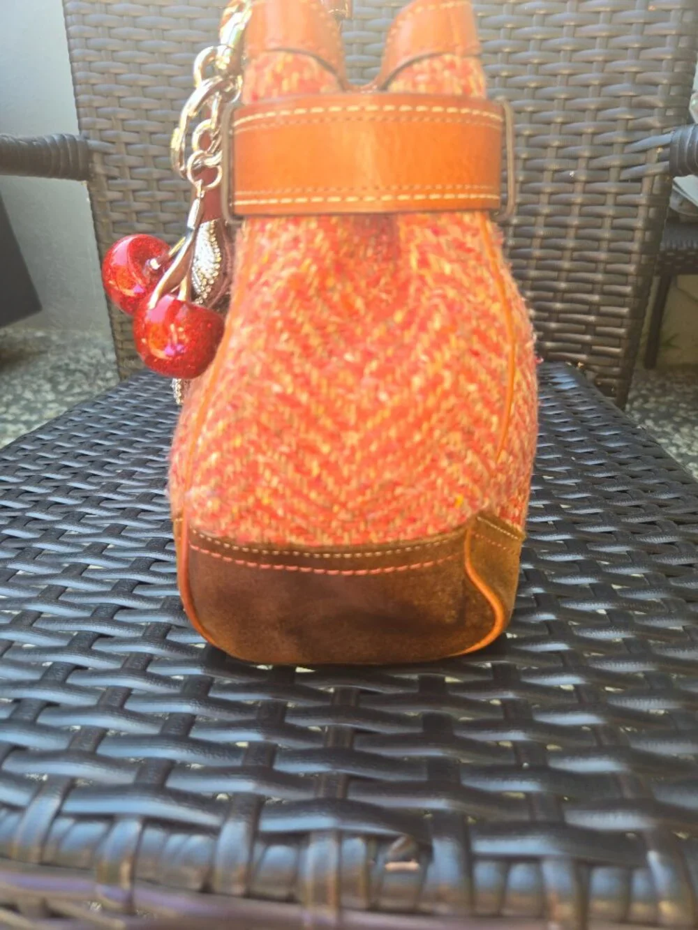 Coach Hamptons Herringbone Satchel F111215